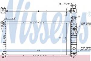 Радиатор охлаждения двигателя  для моделей: BUICK (REGAL, CENTURY), CHEVROLET (TRANS), PONTIAC (TRANS,GRAND,GRAND)