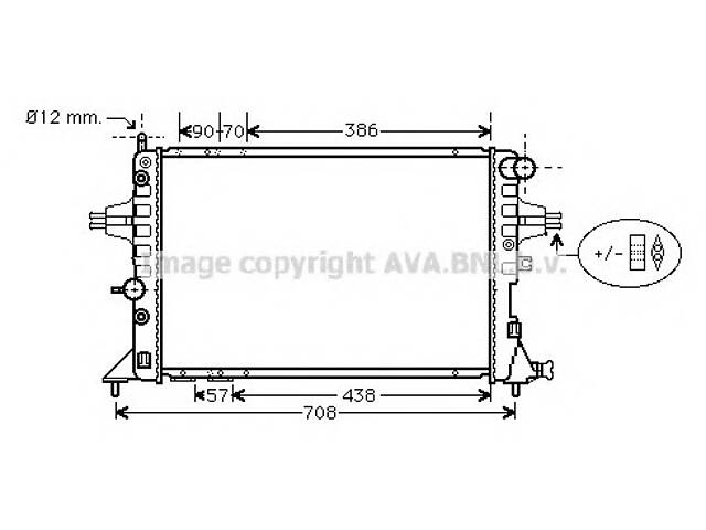 Радіатор охолодження двигуна для моделей: CHEVROLET (ASTRA, ASTRA), OPEL (ASTRA, ASTRA, ASTRA, ZAFIRA, ASTRA, ASTRA), VAUXH