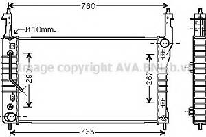 Радиатор охлаждения двигателя для моделей: CHEVROLET (CAPTIVA), OPEL (ANTARA), VAUXHALL (ANTARA)