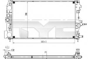 Радіатор охолодження двигуна для моделей: CHEVROLET (CRUZE, CRUZE, CRUZE), OPEL (ASTRA, ASTRA, ZAFIRA, ASTRA, CASCADA)