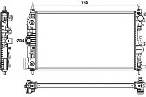 Радиатор охлаждения двигателя для моделей: CHEVROLET (CRUZE, ORLANDO,CRUZE,CRUZE)