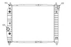 Радиатор охлаждения двигателя для моделей: CHEVROLET (KALOS, AVEO,AVEO), DAEWOO (KALOS,KALOS)