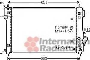 Радиатор охлаждения двигателя для моделей: CHEVROLET (KALOS, AVEO,AVEO)