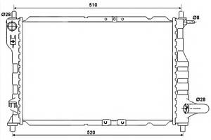 Радиатор охлаждения двигателя для моделей: CHEVROLET (MATIZ, SPARK)