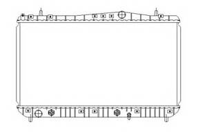 Радиатор охлаждения двигателя для моделей: CHEVROLET (REZZO), DAEWOO (REZZO)
