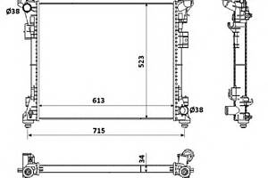 Радіатор охолодження двигуна для моделей: CHRYSLER (GRAND)