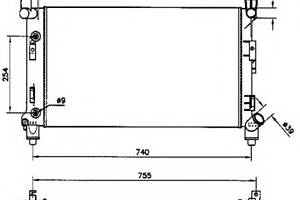Радиатор охлаждения двигателя для моделей: CHRYSLER (VOYAGER, VOYAGER)
