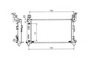 Радиатор охлаждения двигателя для моделей: CHRYSLER (VOYAGER)