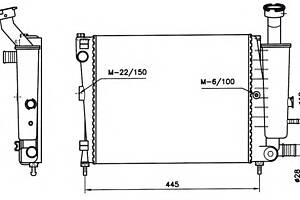 Радиатор охлаждения двигателя для моделей: CITROËN (AX)