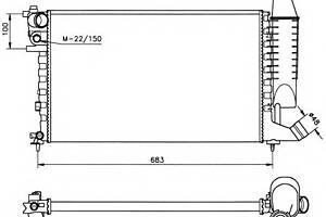 Радиатор охлаждения двигателя для моделей: CITROËN (BERLINGO, BERLINGO), PEUGEOT (PARTNER,PARTNER)