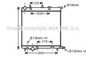 Радиатор охлаждения двигателя для моделей: CITROËN (C3, C3,C2,C3,DS3,C2), PEUGEOT (1007,207,207,207,207,208)
