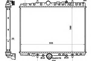 Радиатор охлаждения двигателя для моделей: CITROËN (C5, C5), PEUGEOT (406,406,607)