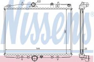 Радіатор охолодження двигуна для моделей: CITROËN (C5, C5), PEUGEOT (406,406,607)