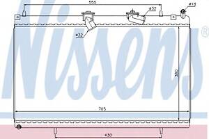 Радиатор охлаждения двигателя для моделей: CITROËN (C6, C5,C5), PEUGEOT (607,407,407,407)
