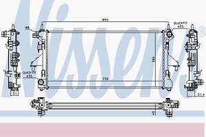 Радиатор охлаждения двигателя для моделей: CITROËN (JUMPER, JUMPER,JUMPER), PEUGEOT (BOXER,BOXER,BOXER)