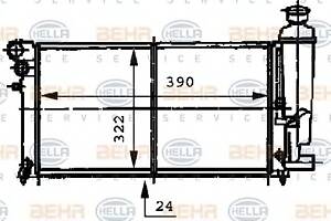 Радиатор охлаждения двигателя для моделей: CITROËN (SAXO), PEUGEOT (106)