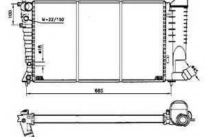 Радиатор охлаждения двигателя для моделей: CITROËN (ZX, XSARA,XSARA,ZX), PEUGEOT (306,306,306,306)