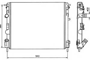 Радіатор охолодження двигуна для моделей: DACIA (LOGAN, LOGAN, SANDERO, LOGAN, LOGAN), NISSAN (KUBISTAR, KUBISTAR), RENAUL