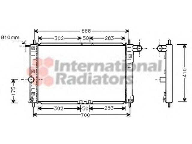 Радиатор охлаждения двигателя для моделей: DAEWOO (LANOS, LANOS)