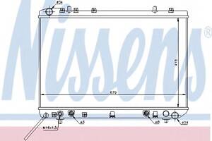 Радиатор охлаждения двигателя для моделей: DAEWOO (MUSSO), SSANGYONG (MUSSO)