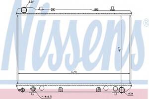 Радиатор охлаждения двигателя для моделей: DAEWOO (MUSSO), SSANGYONG (MUSSO)