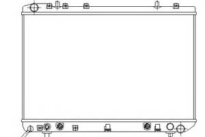 Радиатор охлаждения двигателя для моделей: DAEWOO (MUSSO, KORANDO,KORANDO), SSANGYONG (MUSSO,KORANDO,KORANDO)