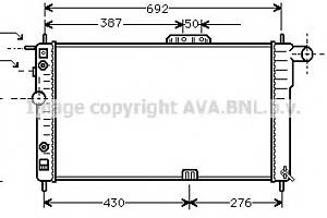 Радіатор охолодження двигуна для моделей: DAEWOO (NEXIA, NEXIA, CIELO)