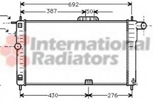 Радіатор охолодження двигуна для моделей: DAEWOO (NEXIA, NEXIA)