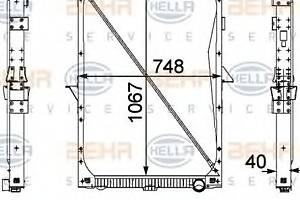 Радіатор охолодження двигуна для моделей: DAF (XF)