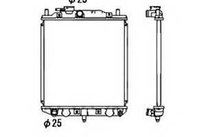 Радиатор охлаждения двигателя для моделей: DAIHATSU (CUORE, MOVE,CUORE)