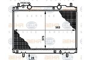 Радиатор охлаждения двигателя для моделей: FIAT (BRAVA, BRAVO,MAREA,MAREA,MULTIPLA)