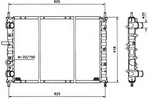Радіатор охолодження двигуна для моделей: FIAT (BRAVA, BRAVO, MAREA, MAREA)
