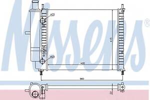 Радиатор охлаждения двигателя для моделей: FIAT (BRAVA, BRAVO,MAREA,MAREA)
