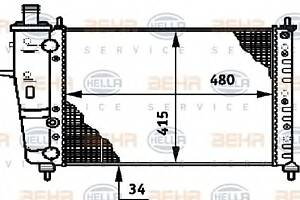Радиатор охлаждения двигателя для моделей: FIAT (BRAVA, BRAVO)