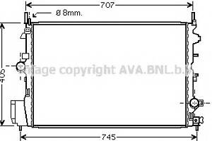 Радіатор охолодження двигуна для моделей: FIAT (CROMA), OPEL (VECTRA, VECTRA, SIGNUM, VECTRA), SAAB (9-3,9-3), VAUXHALL.