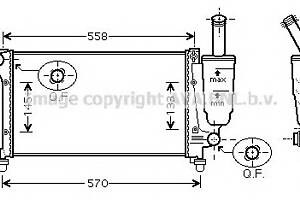 Радіатор охолодження двигуна для моделей: FIAT (PANDA, PANDA)