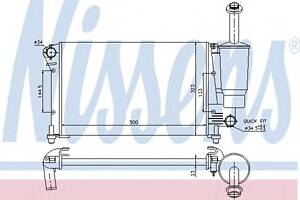 Радіатор охолодження двигуна для моделей: FIAT (PANDA, PANDA)