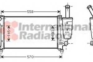 Радіатор охолодження двигуна для моделей: FIAT (PANDA)