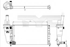 Радиатор охлаждения двигателя для моделей: FIAT (PUNTO), LANCIA (Y)