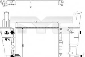 Радиатор охлаждения двигателя для моделей: FIAT (PUNTO), LANCIA (Y)