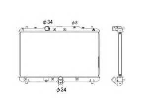 Радиатор охлаждения двигателя для моделей: FIAT (SEDICI), SUZUKI (SX4)