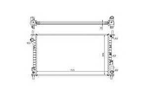 Радиатор охлаждения двигателя для моделей: FORD (TOURNEO, TRANSIT)