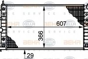 Радіатор охолодження двигуна для моделей: HOLDEN (VECTRA, VECTRA, VECTRA, VECTRA), OPEL (VECTRA, VECTRA, VECTRA), VAUXHALL