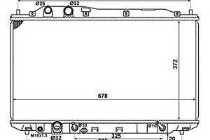 Радиатор охлаждения двигателя для моделей: HONDA (CIVIC, CIVIC)