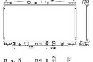 Радіатор охолодження двигуна для моделей: HONDA (INSIGHT)