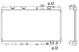 Радиатор охлаждения двигателя  для моделей: HONDA (INTEGRA)