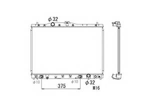 Радиатор охлаждения двигателя для моделей: HONDA (LEGEND)