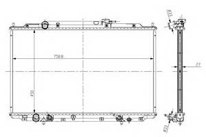 Радиатор охлаждения двигателя для моделей: HONDA (ODYSSEY)