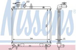Радіатор охолодження двигуна для моделей: HYUNDAI (ATOS, ATOS)