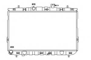 Радиатор охлаждения двигателя для моделей: HYUNDAI (LANTRA, ELANTRA,ELANTRA,COUPE)